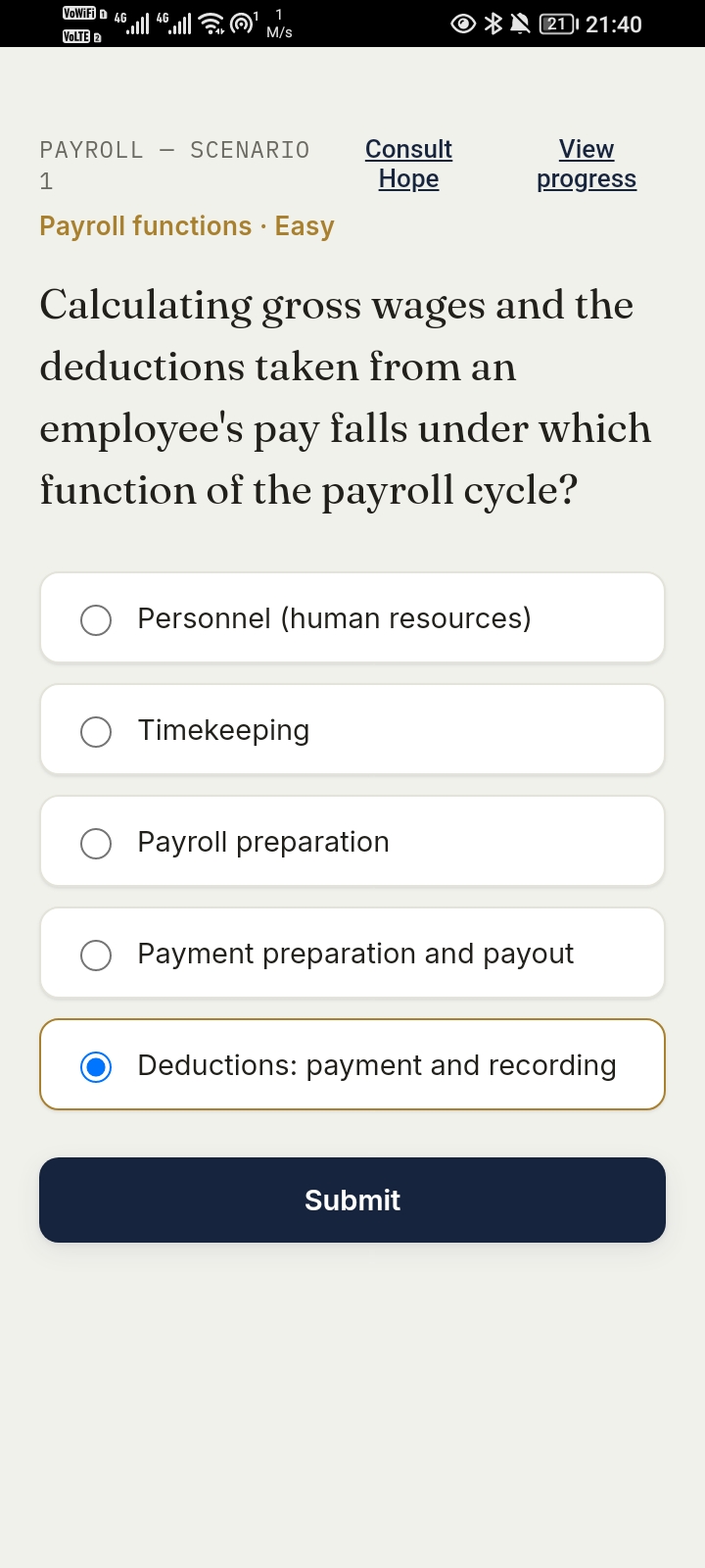 H.O.P.E Audit workspace app screenshot